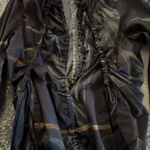 RUNDHOLZ ruched statement tie jacket size Medium